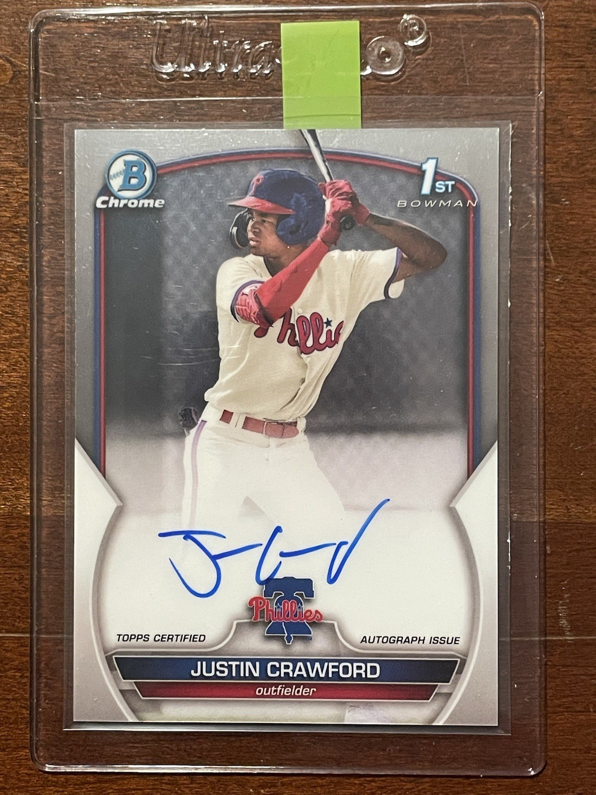 2023 Bowman Chrome Justin Crawford 1st Auto CPA-JC Philadelphia Phillies First