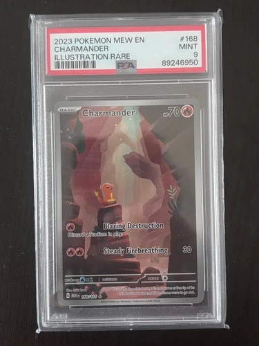 PSA 9 Charmander #168/165 Pokémon  S&V 151 Illustration Rare Mew EN