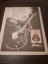 B.B. King Gibson Guitars Rare Original Promo Poster Ad Framed!