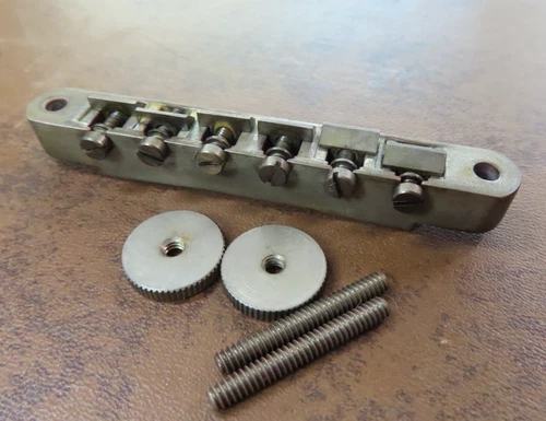 aged ABR-1 No Wire Tune-O-Matic Bridge Nickel fits Gibson Les Paul Historic 335