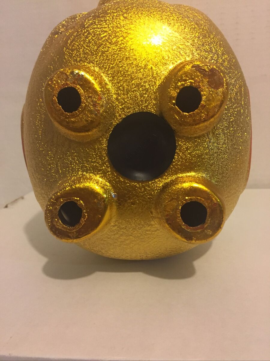 Gold Chinese Happiness Piggy Money Bank 6 inches - Just Asian Food