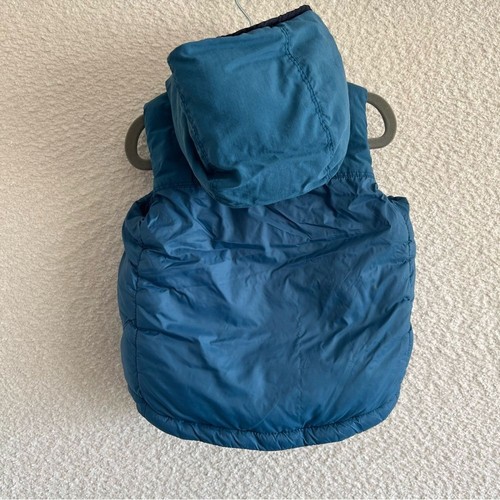 Zara Baby Boy Kids Hooded Puffer Vest Blue Zipper Size 12-18 Months - Picture 3 of 12