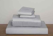 HOTEL'S BEDDING SET-15"DEEP 800TC EGYPTIAN COTTON US QUEEN/KING SIZE SILVERSOLID