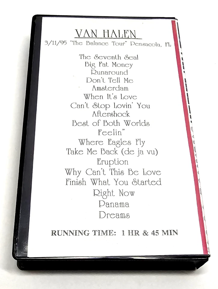 Van Halen Balance Tour 1995 Homemade Fan VHS Pensacola, Florida - Image 2 of 4