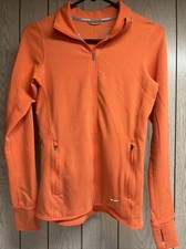 Nike Dri Fit Running XS Jacket Zip Up Front Thumb Holes Coral Peach EUC 