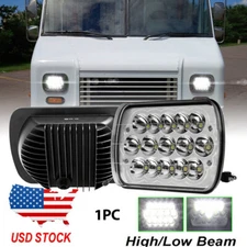 For Freightliner MT-35 MT-45 MT-55 Stepvan DOT 5x7" LED Headlight Hi Lo Beam DRL