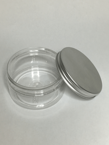 Empty 100ml Clear Plastic Jars With Aluminium Screw On Lid. Quality Jar & Lid - Picture 14 of 20