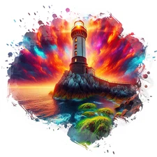 XXL 18X18 Car Sticker Majestic Lighthouse Weatherproof Vinyl Decal