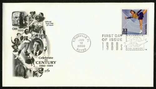 #3190e 33c Figure Skating, Art Craft FDC **ANY 5=FREE SHIPPING** - Afbeelding 1 van 1