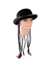 Adult Felt Derby Hat With Braids