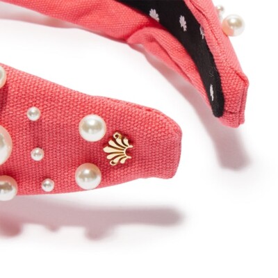 Lele sadoughi Oversized Pearl Woven Knotted Headband NWT Spritz Pink Coral s-l1200.jpg main image 4