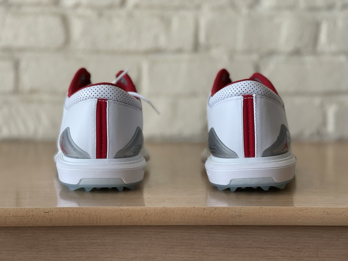 Nike Jordan ADG 5 PGA Golf Masters White Fire Red Silver 