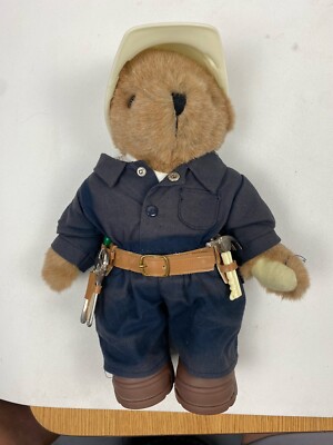 Vtg 1992 Tender Heart Treasures Plush Bear Lineman Construction