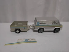 Tonka Bell System Repair Van & Trailer 2pc Vintage 1979 Pressed Metal Steel