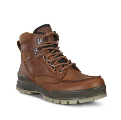 Ecco TRACK 25 HIGH Lace Up Bison Leather Waterproof Gore Tex Comfort Boots 