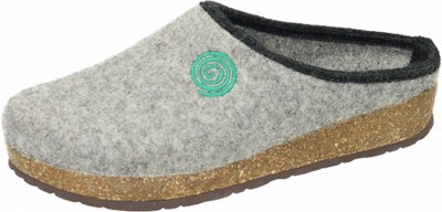 Dr. Brinkmann Damen Hausschuhe,Pantolette,Wollfilz,Fußbett,Hellgrau,Gr. 37-42