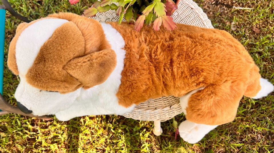 Saint Bernard Plush Stuffed Animal Dog Realistic Lifelike E & J Classic