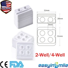 Dental Lab Disposable Mixing Wells Bonding Composite Adhesive  2/4 Wells Tray 