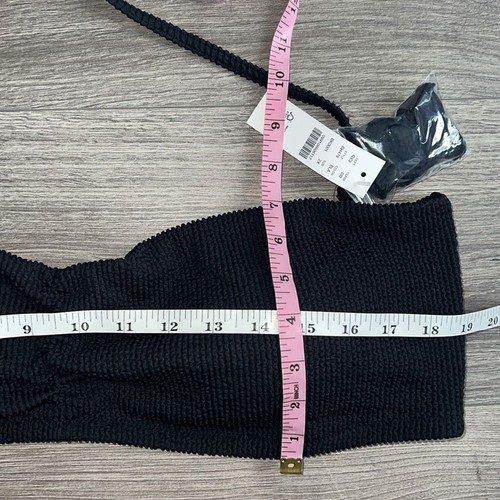 J.CREW Scrunchie Sweetheart Bikini Top Size 2X Black Crinkle Multi-Strap - Picture 9 of 9