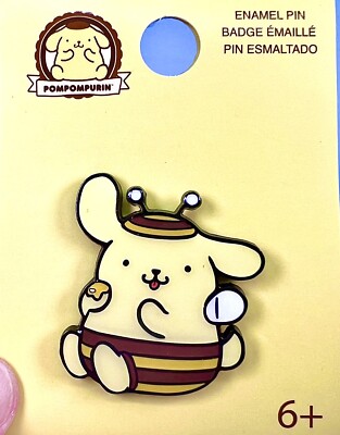 Pompompurin Honey Bee Enamel Pin Bumblebee Kawaii Hello Kitty