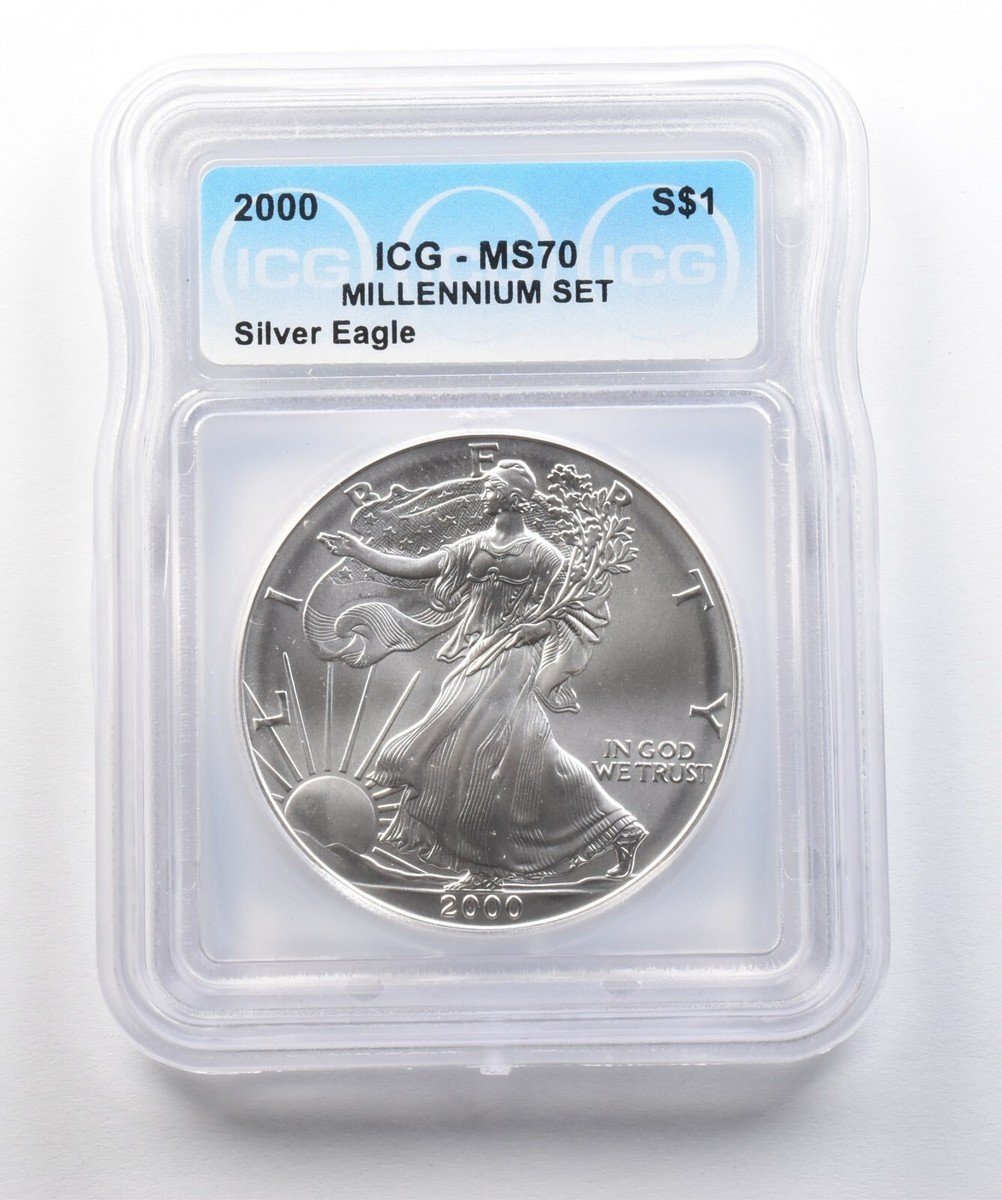 2000 American Silver Eagle Millennium Set MS70 ICG | eBay