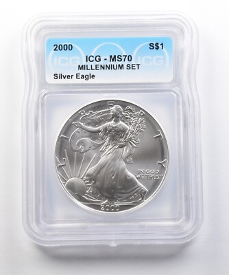 2000 American Silver Eagle Millennium Set MS70 ICG | eBay