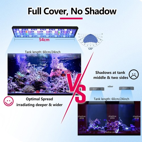60W Full spectrum Marine Saltwater Fish Tank Aquarium LED Light Coral Reef Lamp - Picture 6 of 10