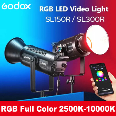 US Godox SL150R SL300R RGB LED Video Light 2500K-10000K Bowens Mount APP Control