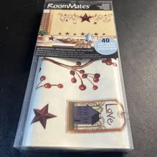 NEW RoomMates Country Stars & Berries Peel and Stick Wall Decals