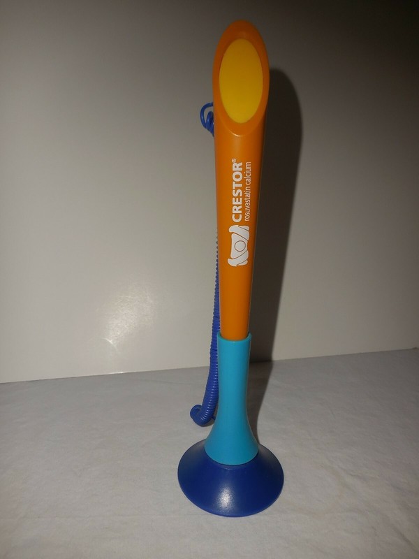 Vintage Crestor Pen with Spring Cord and Stand Pharmaceutical Pharm Rep
