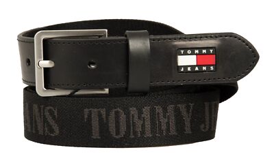 TH TOMMY JEANS men's belt with logo fabric, 3 cm high, item XM0XM02490
