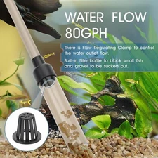 hygger Aquarium Gravel Cleaner Water Changer Fish Tank Vacuum Manual Cleaner