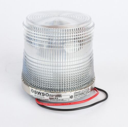 SWS I-200Z Clear Flashing Strobe Beacon, 12VDC, 0.5Amp, CSA Class I, II, III - Picture 2 of 6