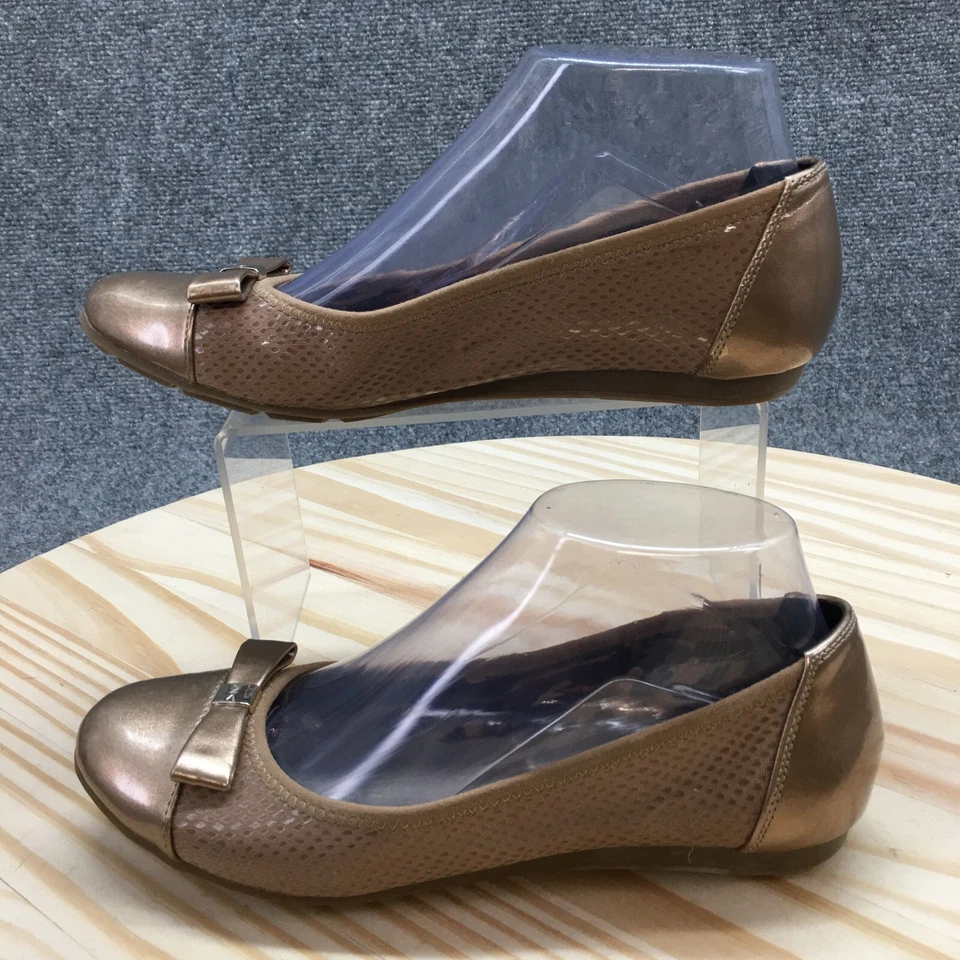 Anne Klein Sport Shoes Womens 6.5 M Atalya Slip On Flats Brown Comfort Bow - Image 2 of 4