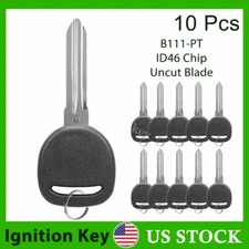10x Replacement Transponder Ignition Key Uncut Blade Blank Key Circle Plus Key