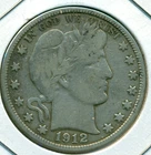 1912-P BARBER HALF DOLLAR, NICE FINE, GREAT PRICE!