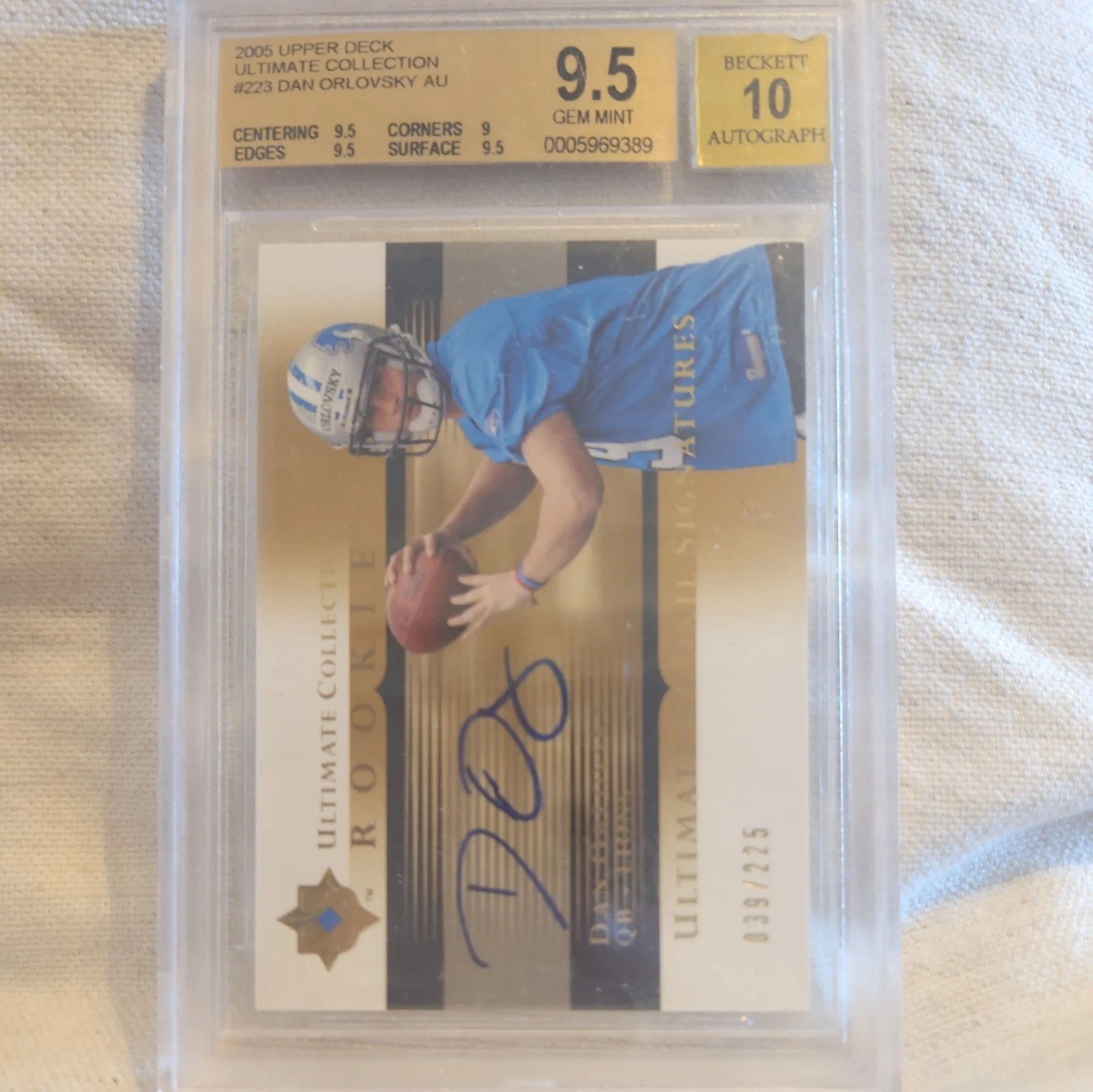 Dan Orlovsky Ultimate Collection #223 Autograph