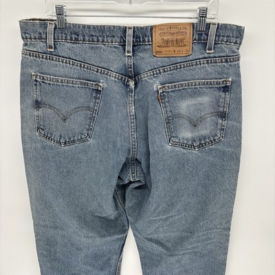 Vintage 90s Levis 550 Relaxed  Jeans Orange Tab Stone Wash USA 38X30 (37X28)