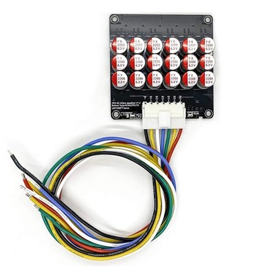 4S 5S 6S 5A Capacitor Active Equalizer Balancer LiFePO4 LFP 5S-6S, Black 