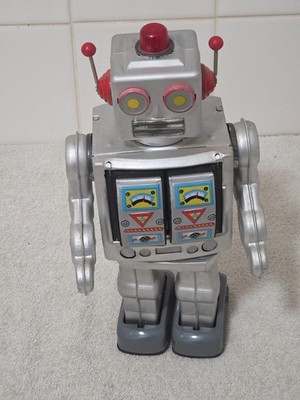 Vintage 80er Jahre - Boxed ''Space Walk Man'' Metall Roboter - Top Zustand