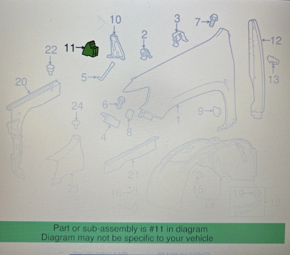 Deflector de admisión de aire genuino GM 2015-22 Chevy Colorado GMC Canyon L/R Lwr 23460196 Foto 2 de 3