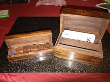 Holzbox für Spielkarten und Würfel