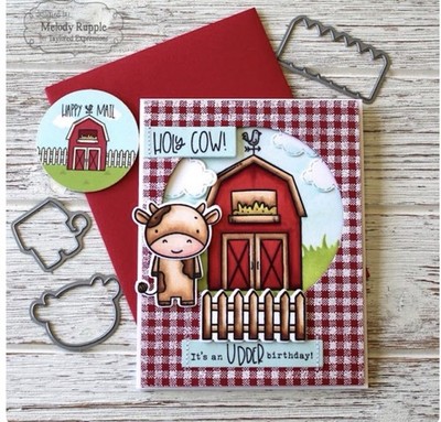 Taylored Expressions Farm Fresh NW Animals Barn Stamp & Metal Dies Grass Stencil
