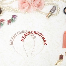 2Pcs Decorative Letter Rhinestone Headbands Lightweight Durable Festive Wear