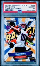 2024 WC Comix Drake Maye BAANG ORANGE CROSSHATCH RC /18 PSA 10 Non Auto Pop 1 🎈