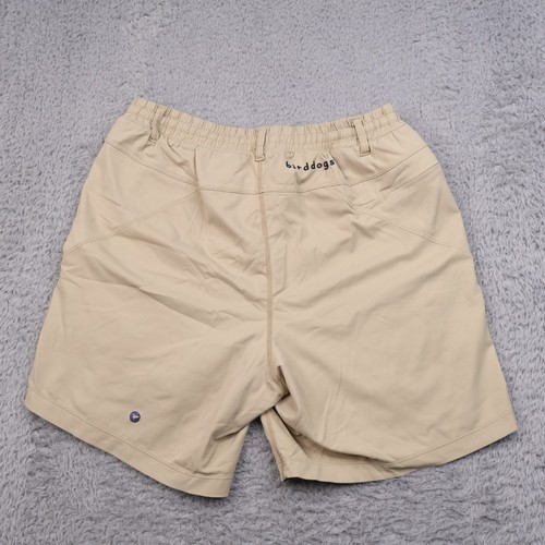 BIRDDOGS Shorts Mens Medium Boom Classic Khaki 6" Lined Zip Pockets Stretch - Picture 9 of 17