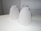Set 3 Bathroom Frosted & Clear Glass Replacement Light Fixture Globes/Shades — photo 3