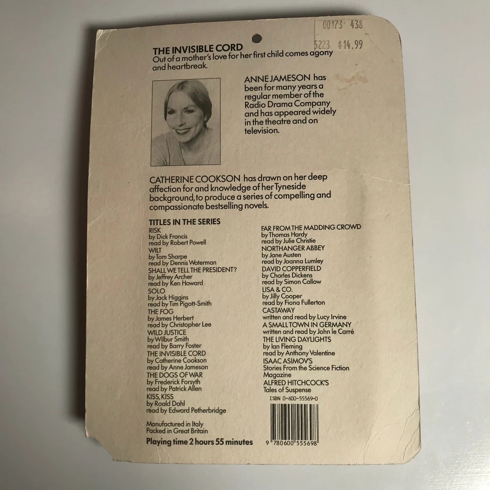 The Invisible Cord by Catherine Cookson Cassettes x 2 In Case 1987 NEW In Pack - image 3 of 3