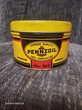 VINTAGE~ PENNZOIL~ NO. 362 GREASE CAN~ FULL~(GOOD)~CONDITION!!!