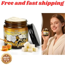 Beef Tallow for Face & Body - 4 Oz Organic Grass-Fed Balm with... 